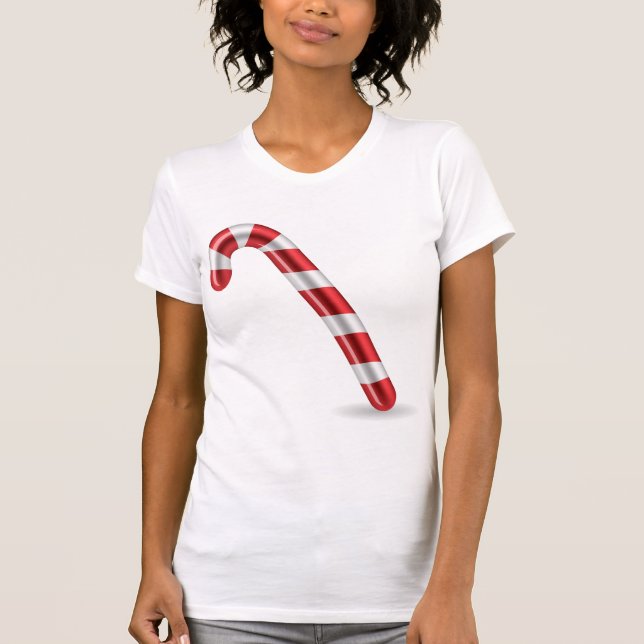 Candy Cane Womens T-Shirt (Front)
