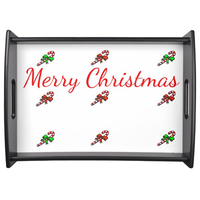 Candy Cane Wood Serving Tray (Front)