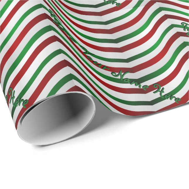Candy Cane Wrapping Paper Custom Christmas Paper (Roll Corner)