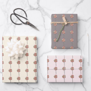 Candy cane wrapping paper. Gift wrapping.  Paper Sheets