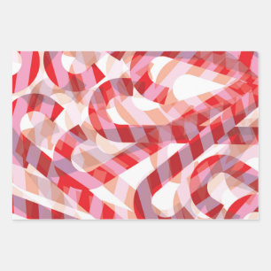 Candy Cane Wrapping Paper Sheets