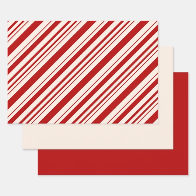 Candy Cane Wrapping Paper Sheets (Set)