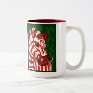 Candy Cane Zebra Christmas Mug