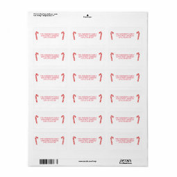 Candy Canes - Address Label | Zazzle
