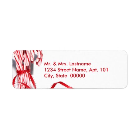 Candy Canes Address Labels