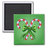 Candy Canes and Bow - Customized Magnet