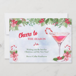 Candy Canes and Cocktails Christmas Holiday Card