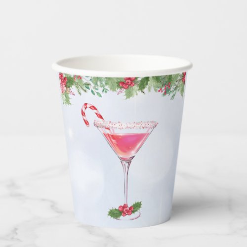 Candy Canes and Cocktails Christmas Holiday Party Paper Cups