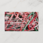 Candy Canes and Peppermints Christmas Holiday Business Card