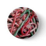 Candy Canes and Peppermints Christmas Holiday Button