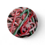 Candy Canes and Peppermints Christmas Holiday Button