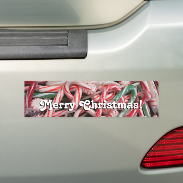 Candy Canes and Peppermints Christmas Holiday Car Magnet (In Situ)