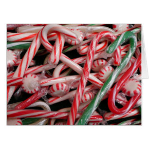 Candy Canes and Peppermints Christmas Holiday Card