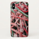 Candy Canes and Peppermints Christmas Holiday iPhone X Case