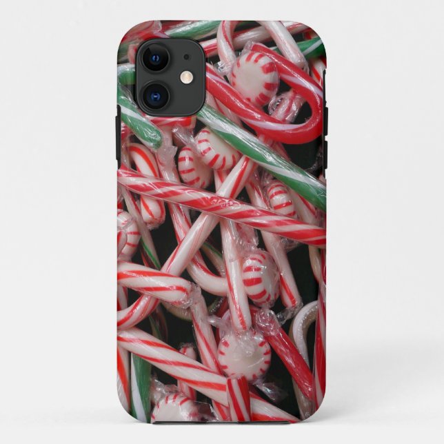 Candy Canes and Peppermints Christmas Holiday Case-Mate iPhone Case (Back)