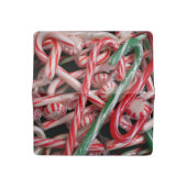 Candy Canes and Peppermints Christmas Holiday Checkbook Cover (Open)