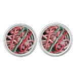Candy Canes and Peppermints Christmas Holiday Cufflinks
