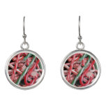 Candy Canes and Peppermints Christmas Holiday Earrings