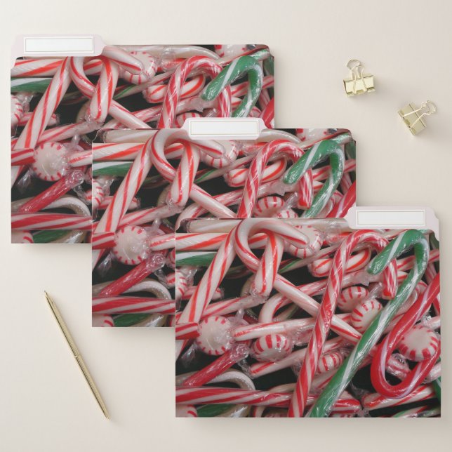 Candy Canes and Peppermints Christmas Holiday File Folder (Set)