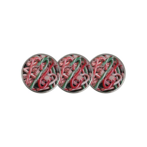 Candy Canes and Peppermints Christmas Holiday Golf Ball Marker