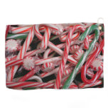 Candy Canes and Peppermints Christmas Holiday Golf Towel