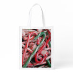 Candy Canes and Peppermints Christmas Holiday Grocery Bag