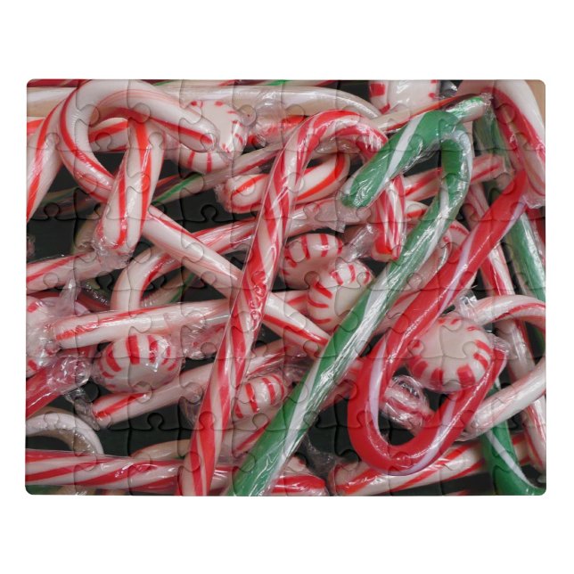 Candy Canes and Peppermints Christmas Holiday Jigsaw Puzzle (Puzzle Horizontal)