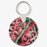 Candy Canes and Peppermints Christmas Holiday Keychain