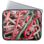 Candy Canes and Peppermints Christmas Holiday Laptop Sleeve