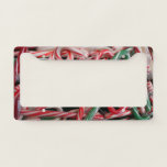 Candy Canes and Peppermints Christmas Holiday License Plate Frame