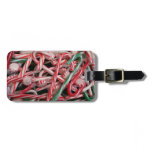 Candy Canes and Peppermints Christmas Holiday Luggage Tag