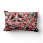 Candy Canes and Peppermints Christmas Holiday Lumbar Pillow