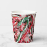 Candy Canes and Peppermints Christmas Holiday Paper Cups