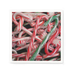 Candy Canes and Peppermints Christmas Holiday Paper Napkins