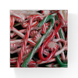 Candy Canes and Peppermints Christmas Holiday Paperweight