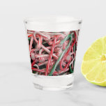 Candy Canes and Peppermints Christmas Holiday Shot Glass