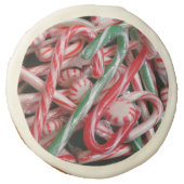 Candy Canes and Peppermints Christmas Holiday Sugar Cookie (Front)