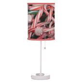 Candy Canes and Peppermints Christmas Holiday Table Lamp (Left)
