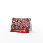 Candy Canes and Peppermints Christmas Holiday Thank You Card