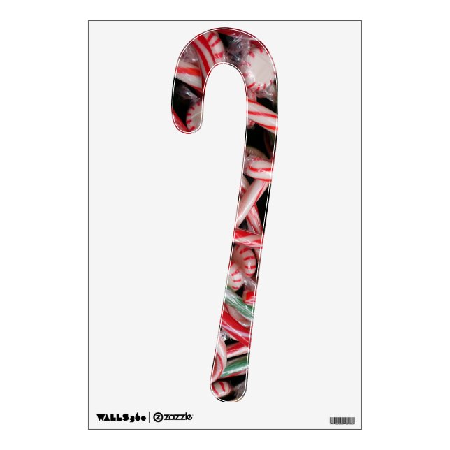Candy Canes and Peppermints Christmas Holiday Wall Sticker (Front)