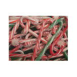 Candy Canes and Peppermints Christmas Holiday Wood Poster