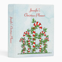 Candy Canes and Vines Christmas Planner Mini Binder