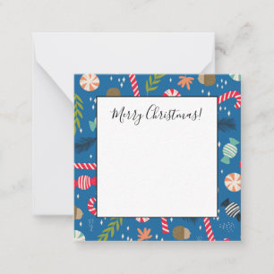 Candy Canes and Wrapped Christmas Candy Note Card