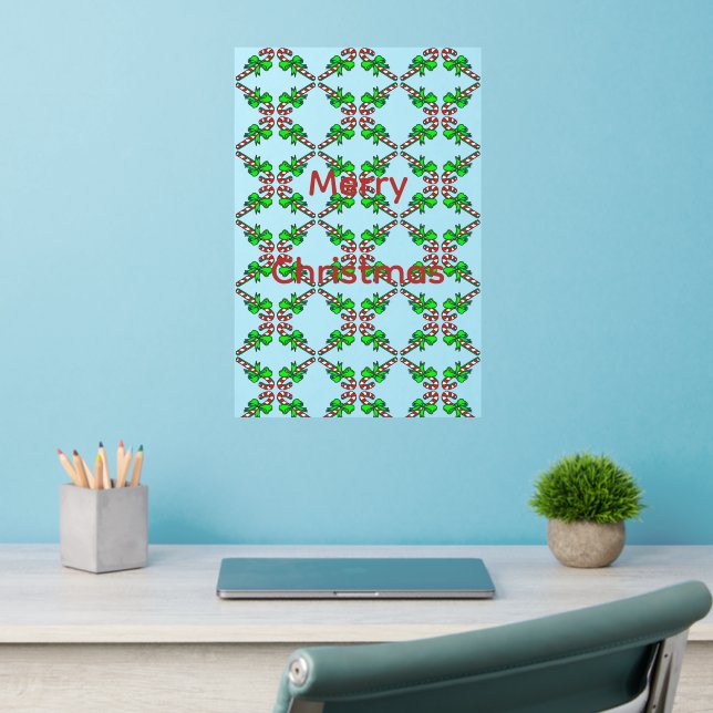 Candy Canes Art Wall Decal (Home Office 2)