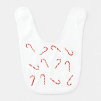 candy canes baby bib
