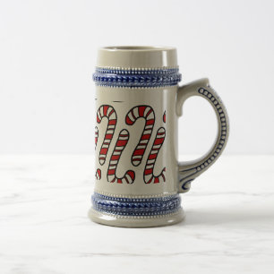 Candy Canes Beer Stein