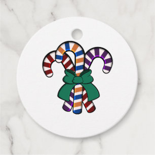 Candy Canes bouquet - green ribbon Favor Tags