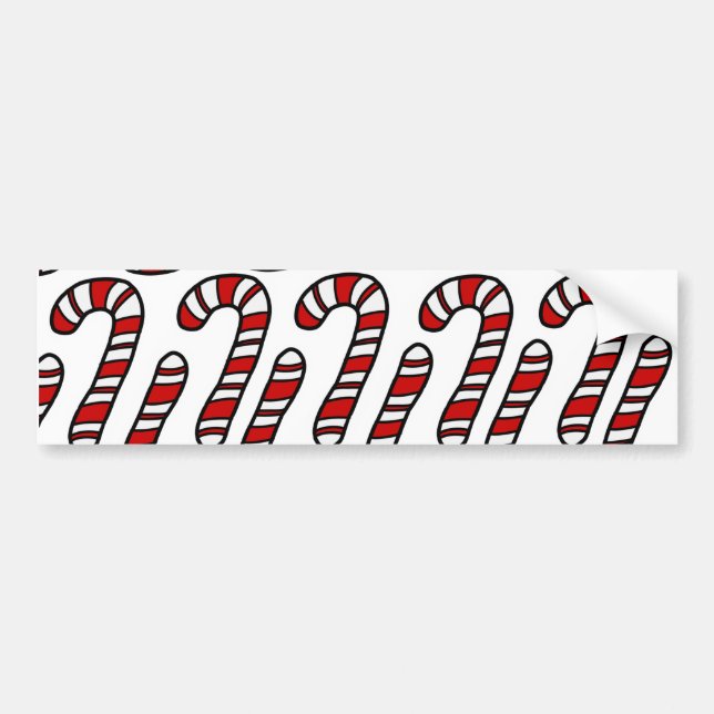 Candy Canes Bumper Sticker (Front)