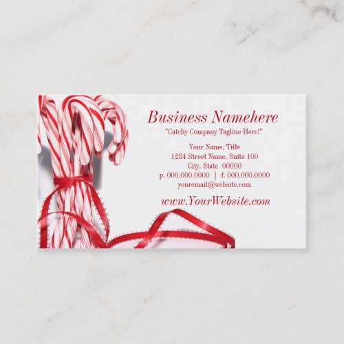 Candy Canes Business Cards