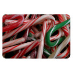 Candy Canes Christmas Holiday White Green and Red Magnet